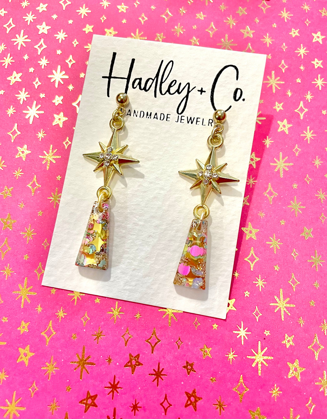 Star gold confetti Hadley + co earrings