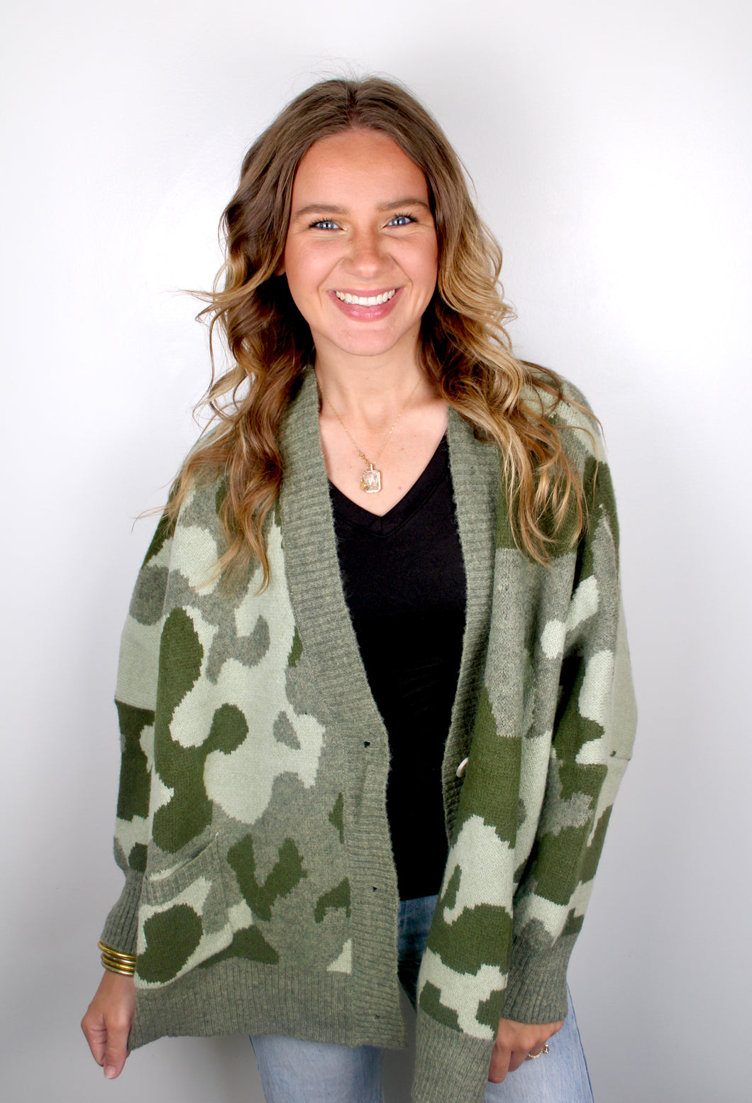 Camo cardigan