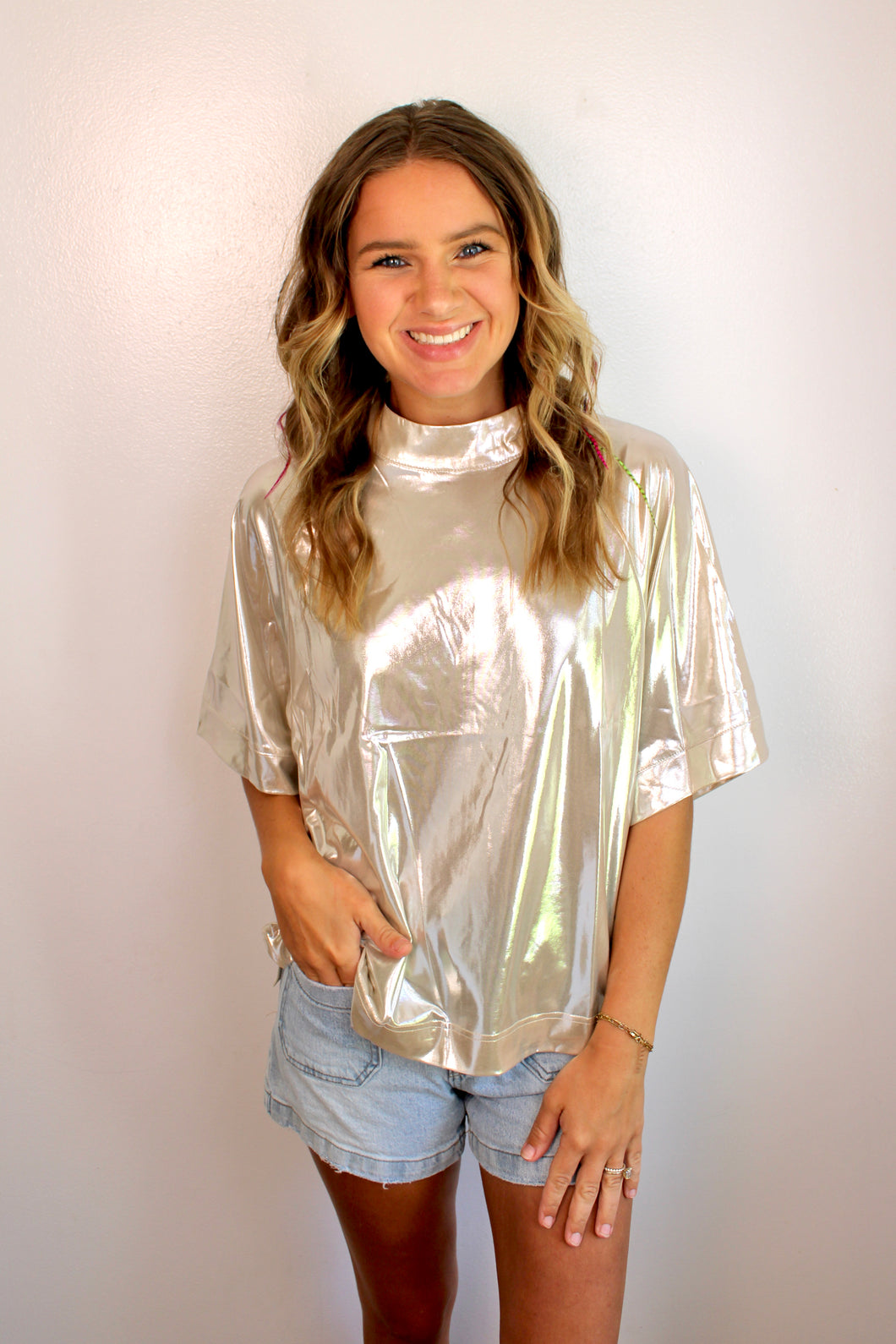 Champagne glossy top- last chance