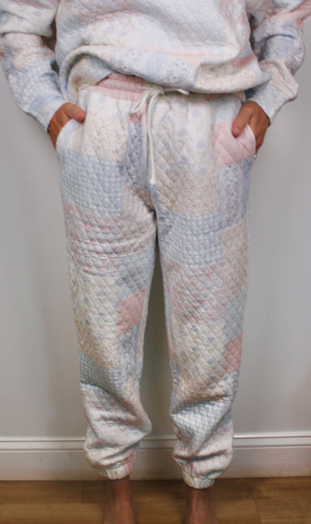 Quilted jogger pants