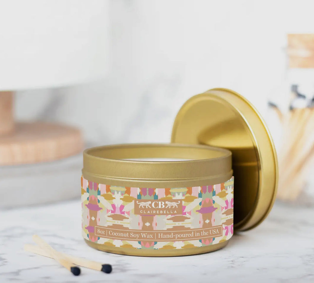 Tin candle- Mila copper (bohemian rose)