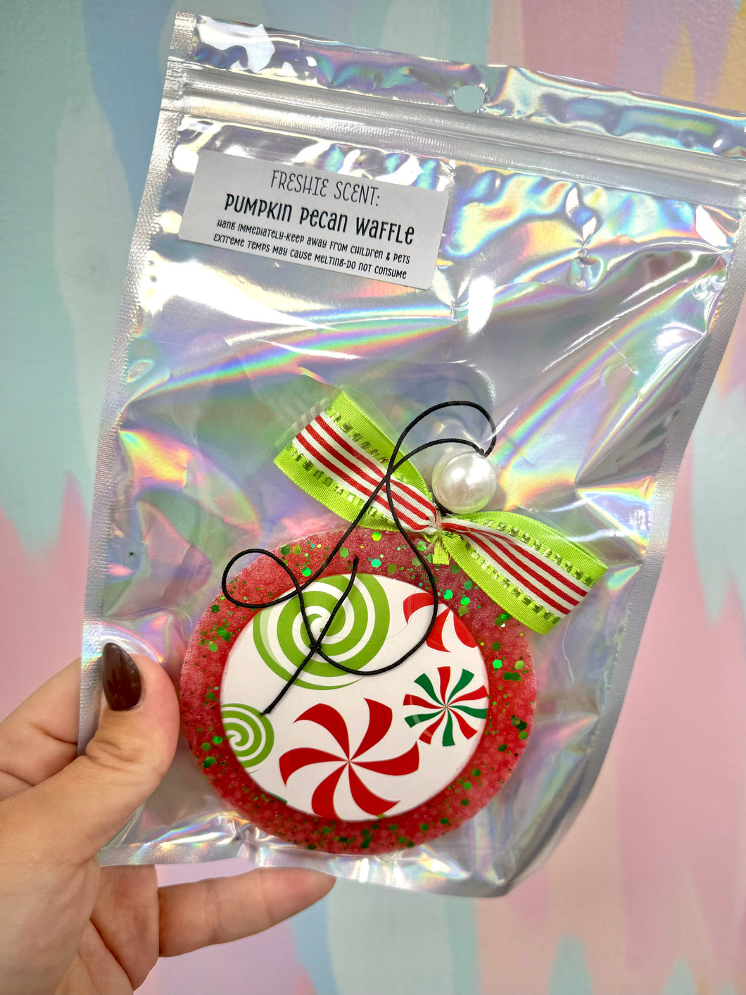 Peppermint freshie- pumpkin pecan waffle