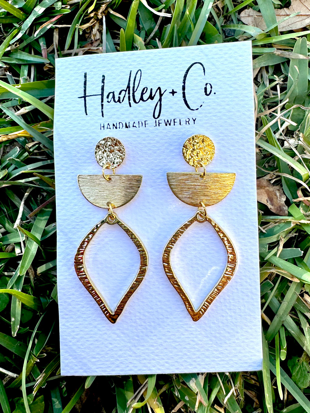 Gold drop dangle Hadley + co earrings