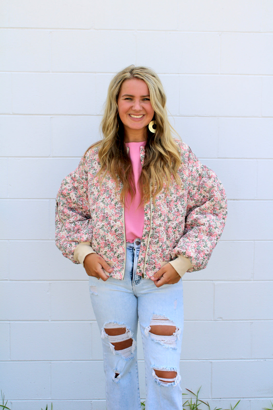 Rose floral jacket