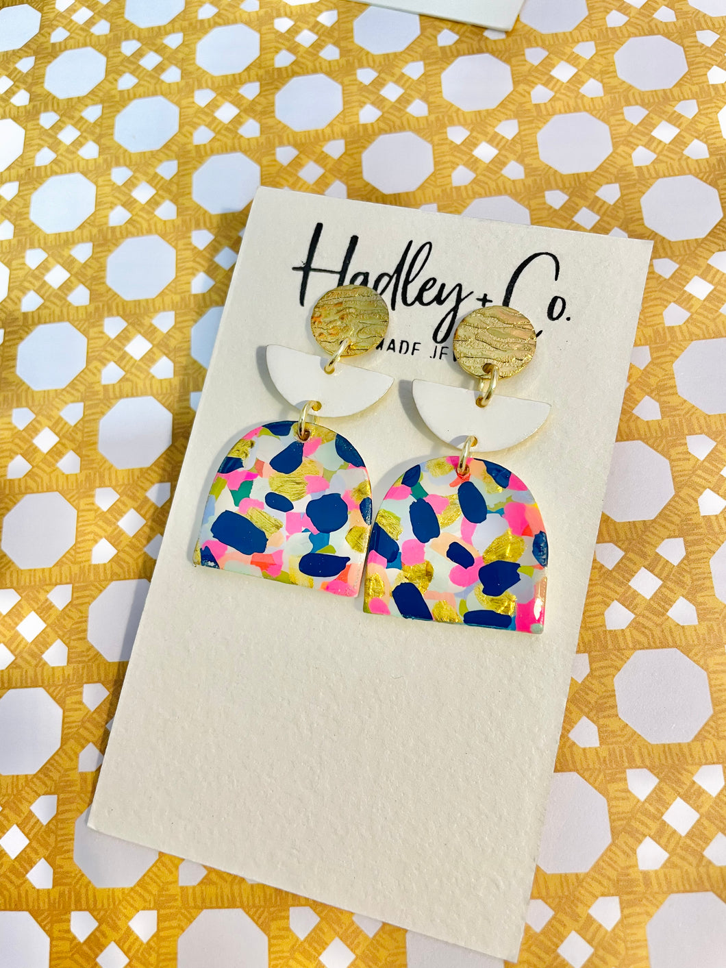 Colorful dot Hadley + co earrings