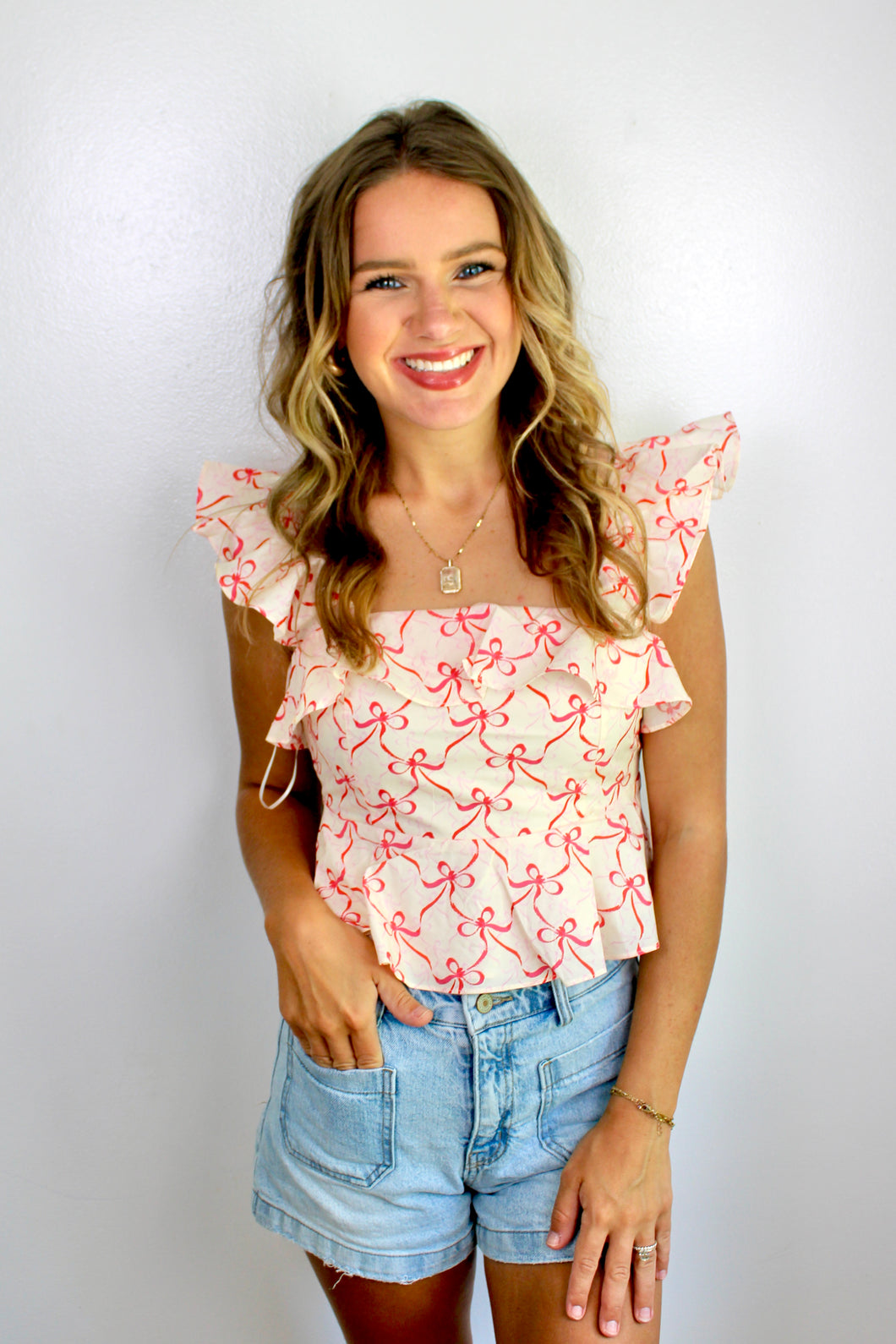 Red bow tie top