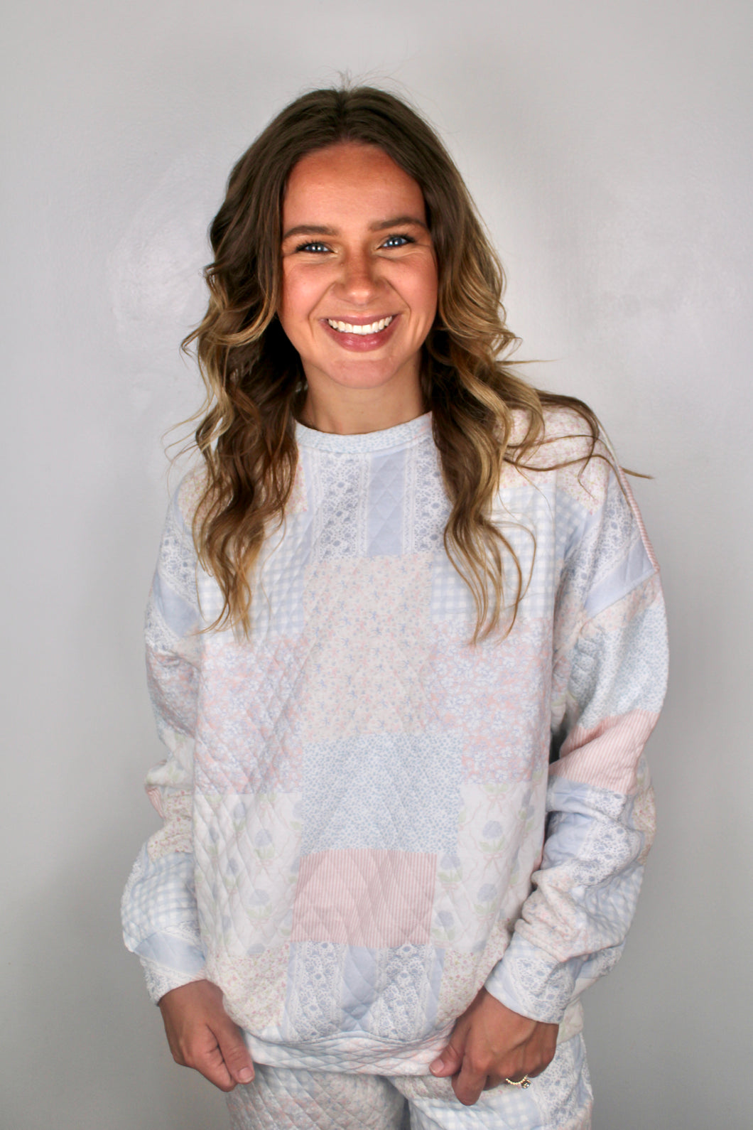 Quilted pullover top