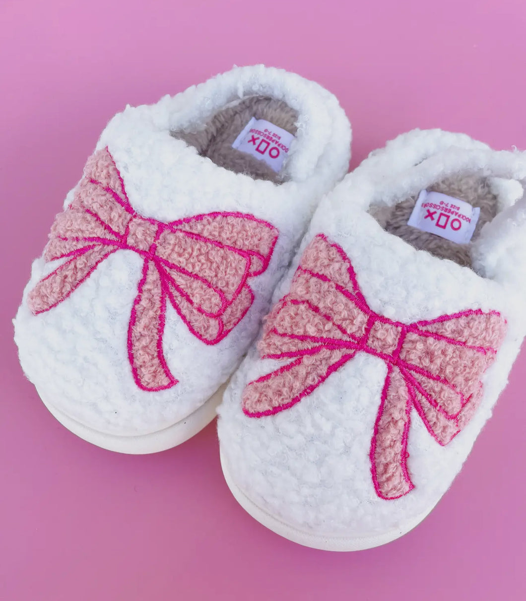 Kids bow slippers