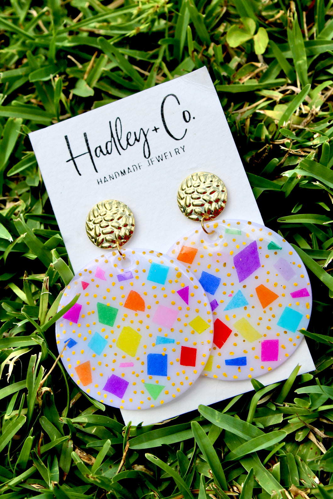 Colorful terrazzo Hadley + co earrings