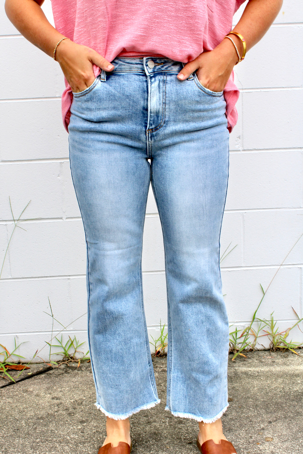 Risen high rise jeans