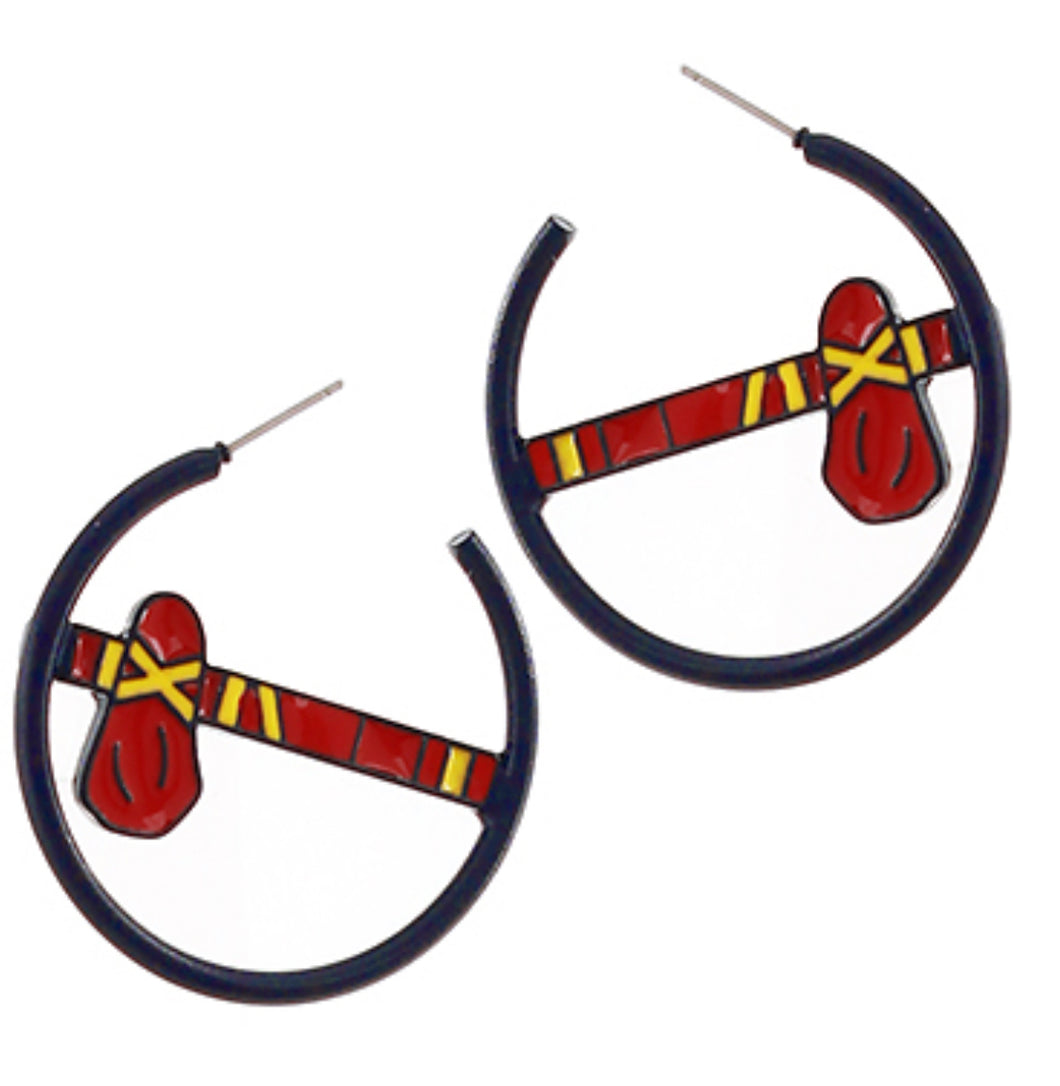 Navy tomahawk earrings