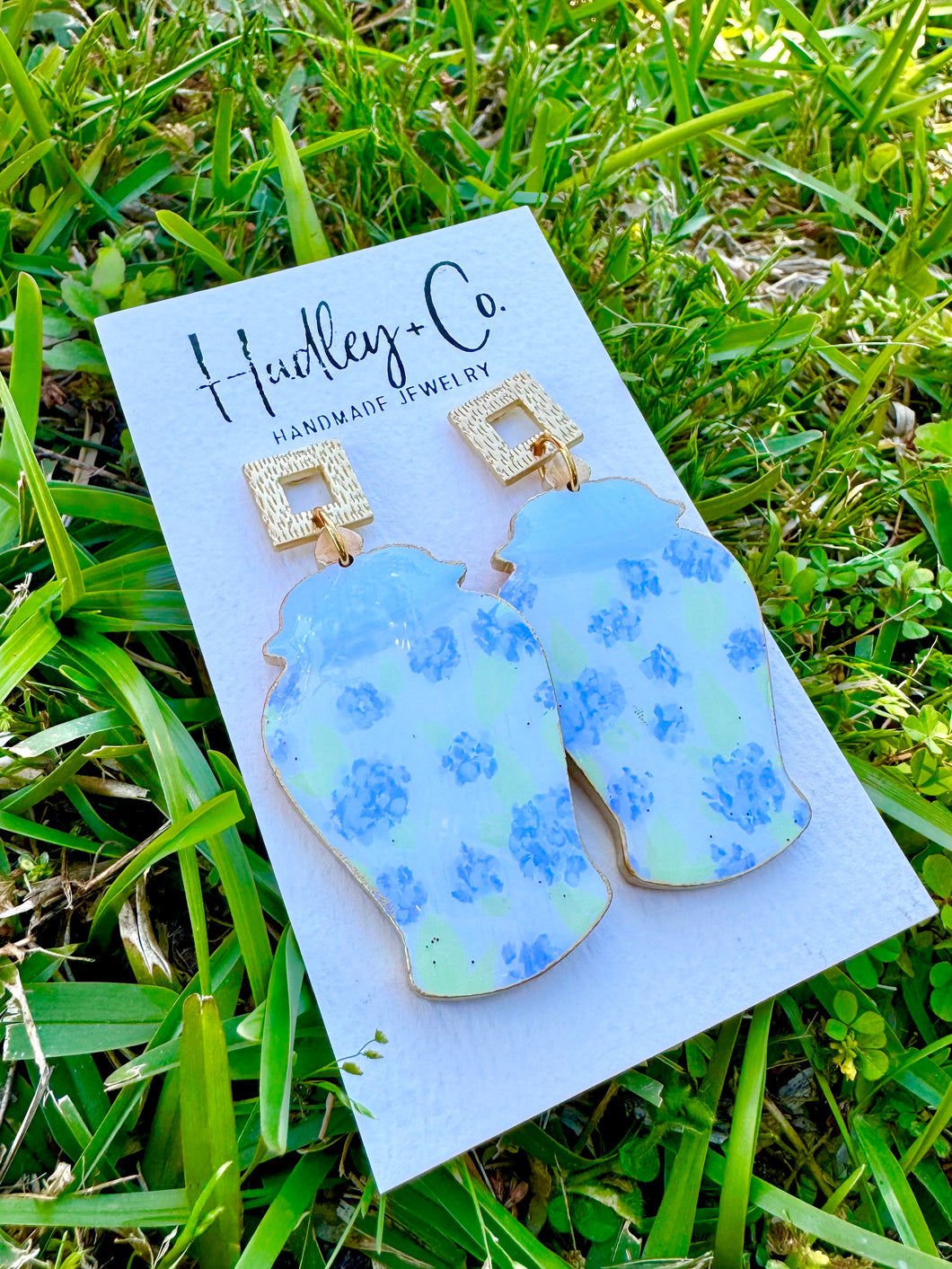 Hydrangea ginger jar Hadley + co earrings