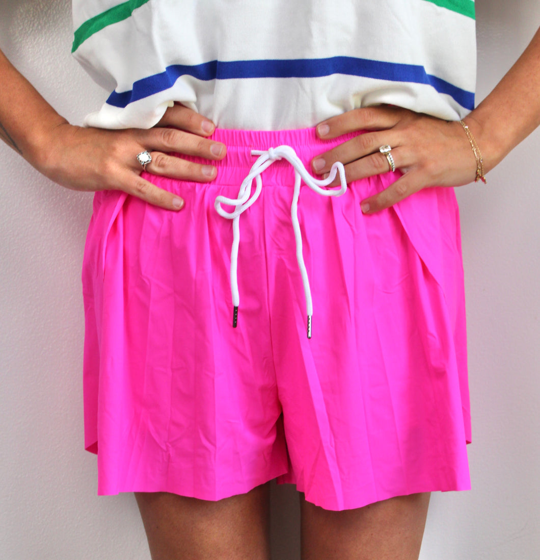 Pink elastic waste shorts- deal of the day