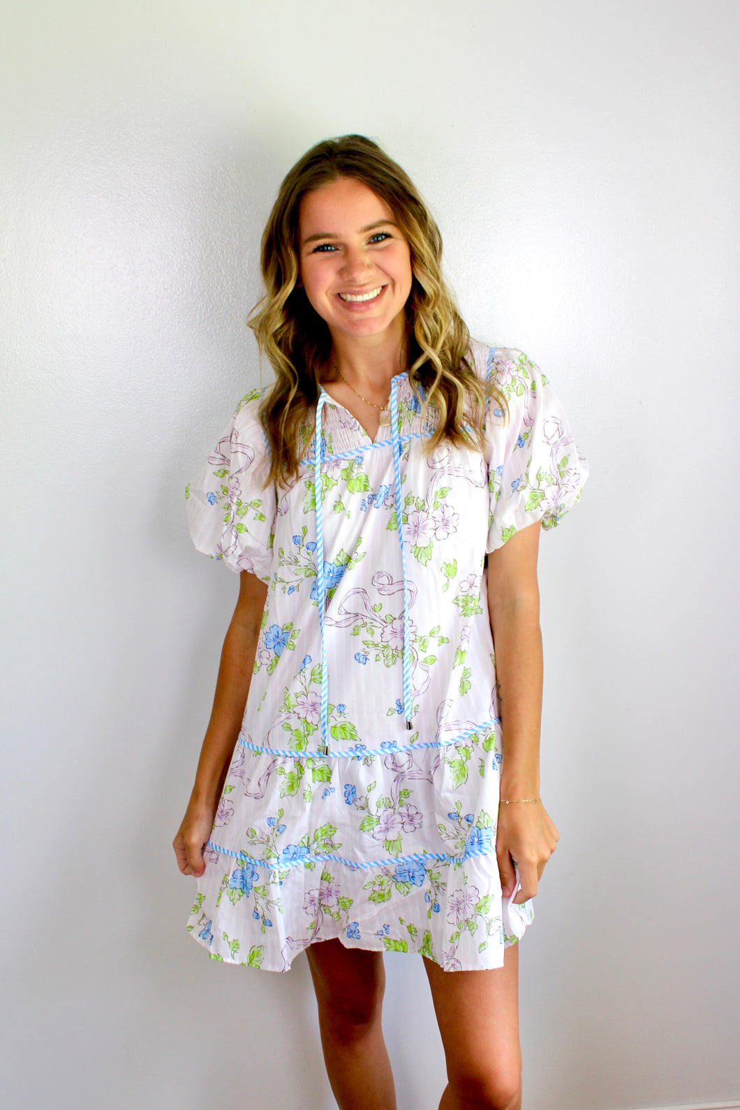Floral ribbon dress