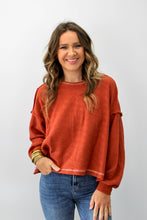 Load image into Gallery viewer, Rust cut out pullover top
