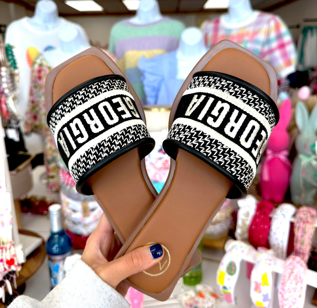 Black Georgia sandals