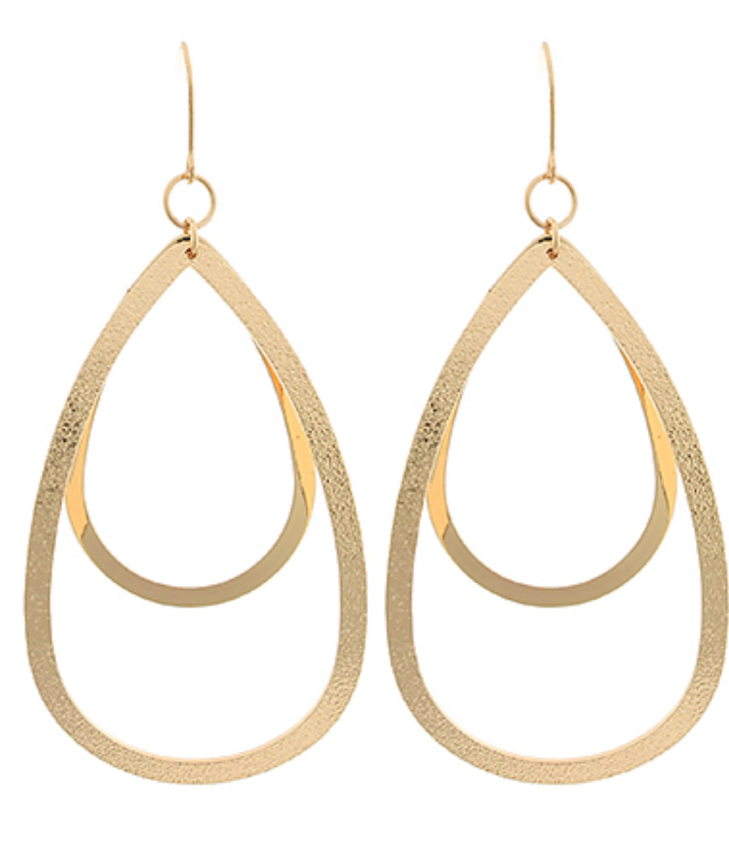 Double tear drop earrings