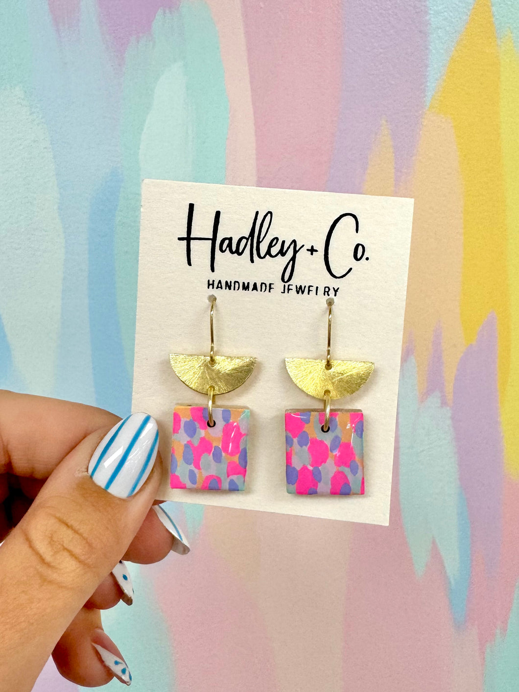 Lavender pink Hadley + co earrings