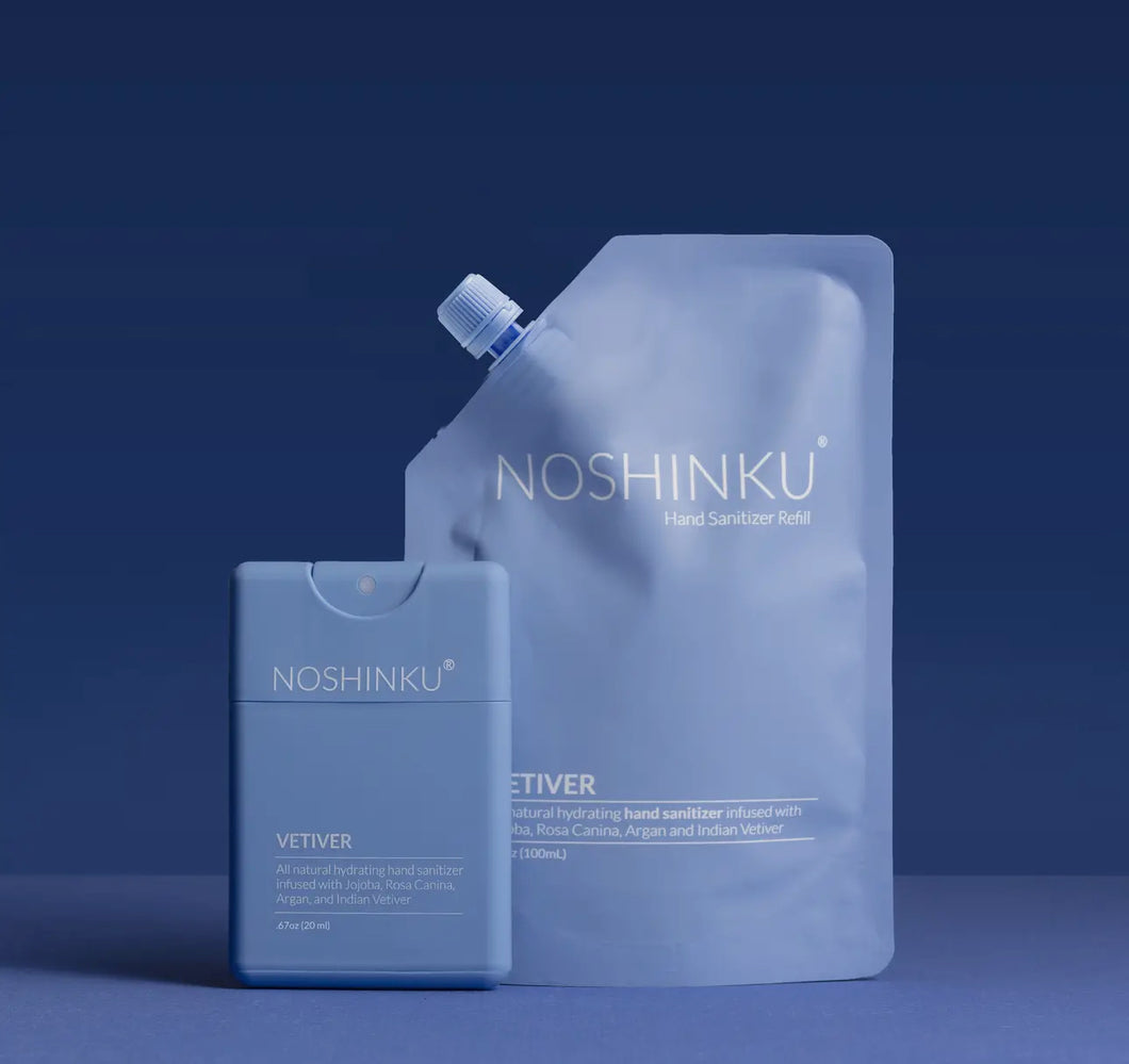 Noshinku hand sanitizer- vetiver refill set