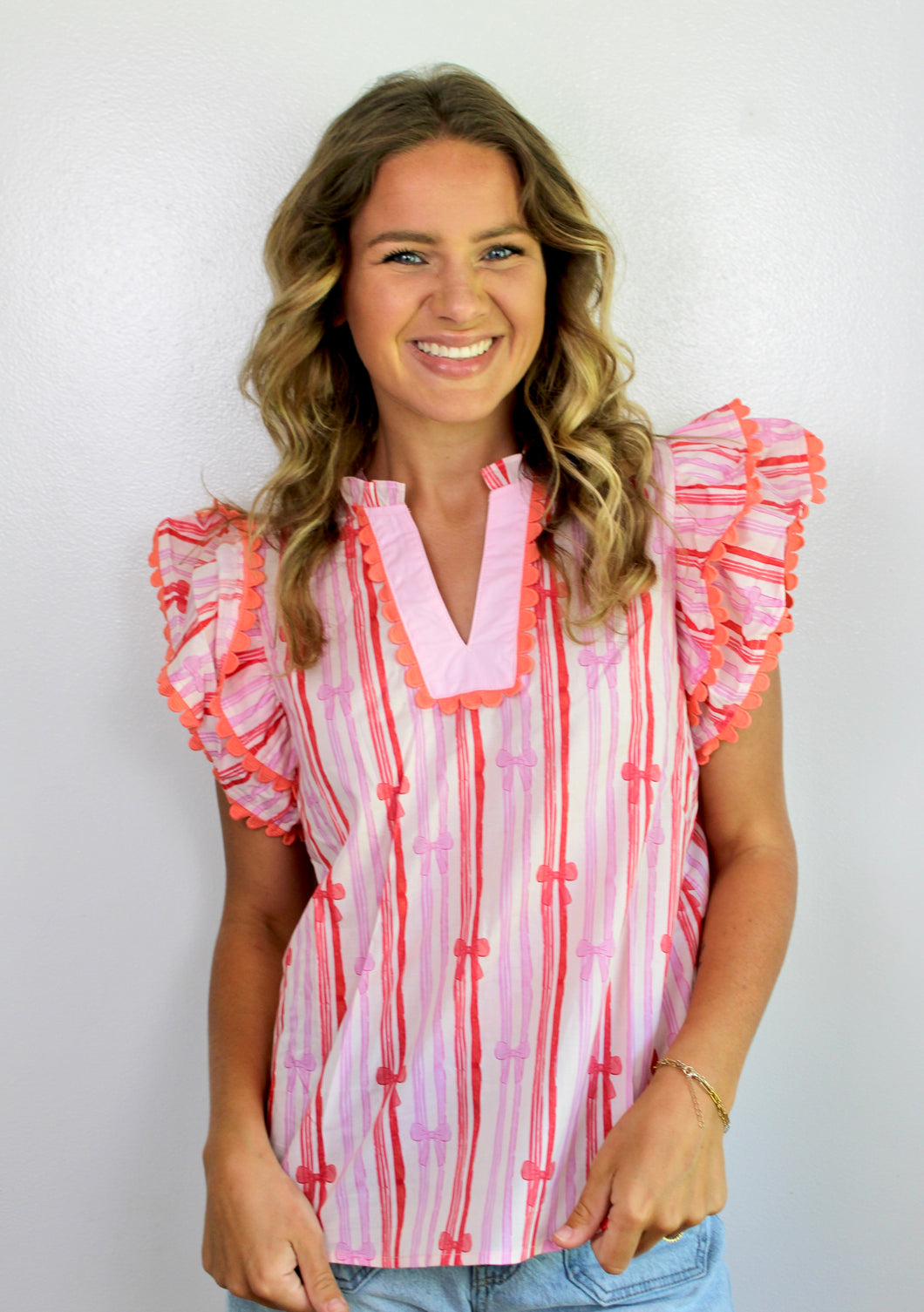 Red bow top