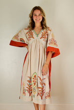 Load image into Gallery viewer, Rust teal boho dress
