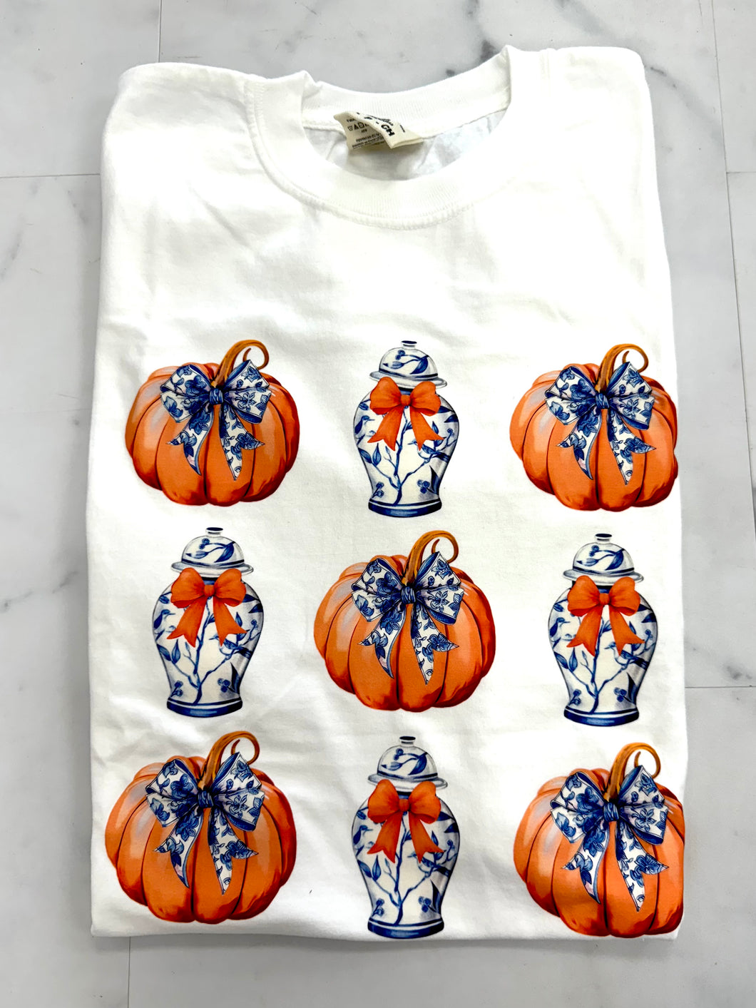 Chinoiserie pumpkin tee