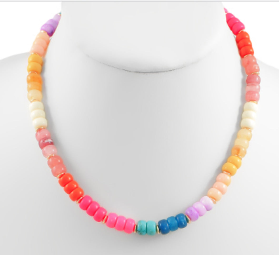 Multi beaded necklace