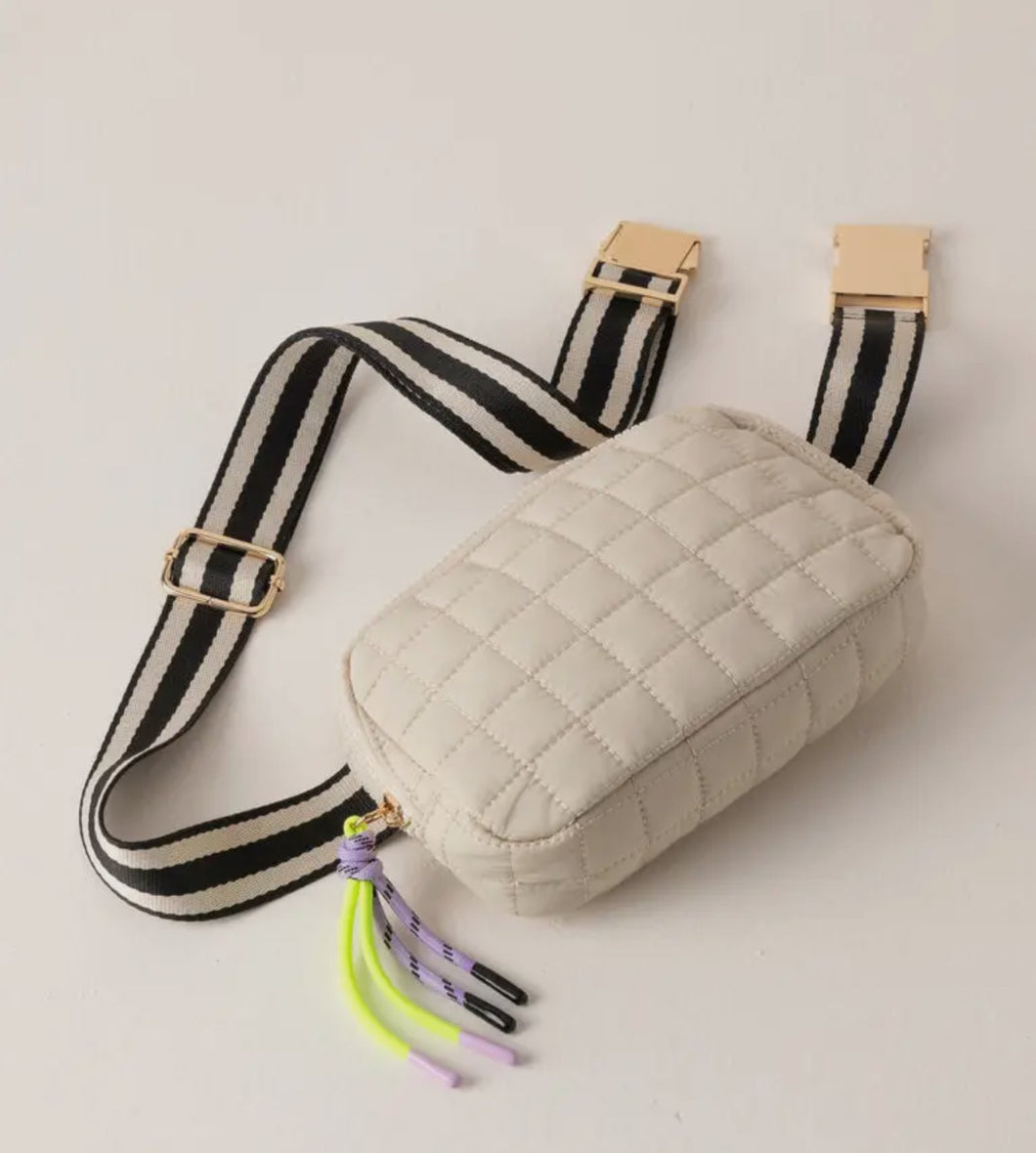 Ivory belt bag- Shiraleah