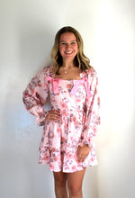 Load image into Gallery viewer, Pink floral bow dress
