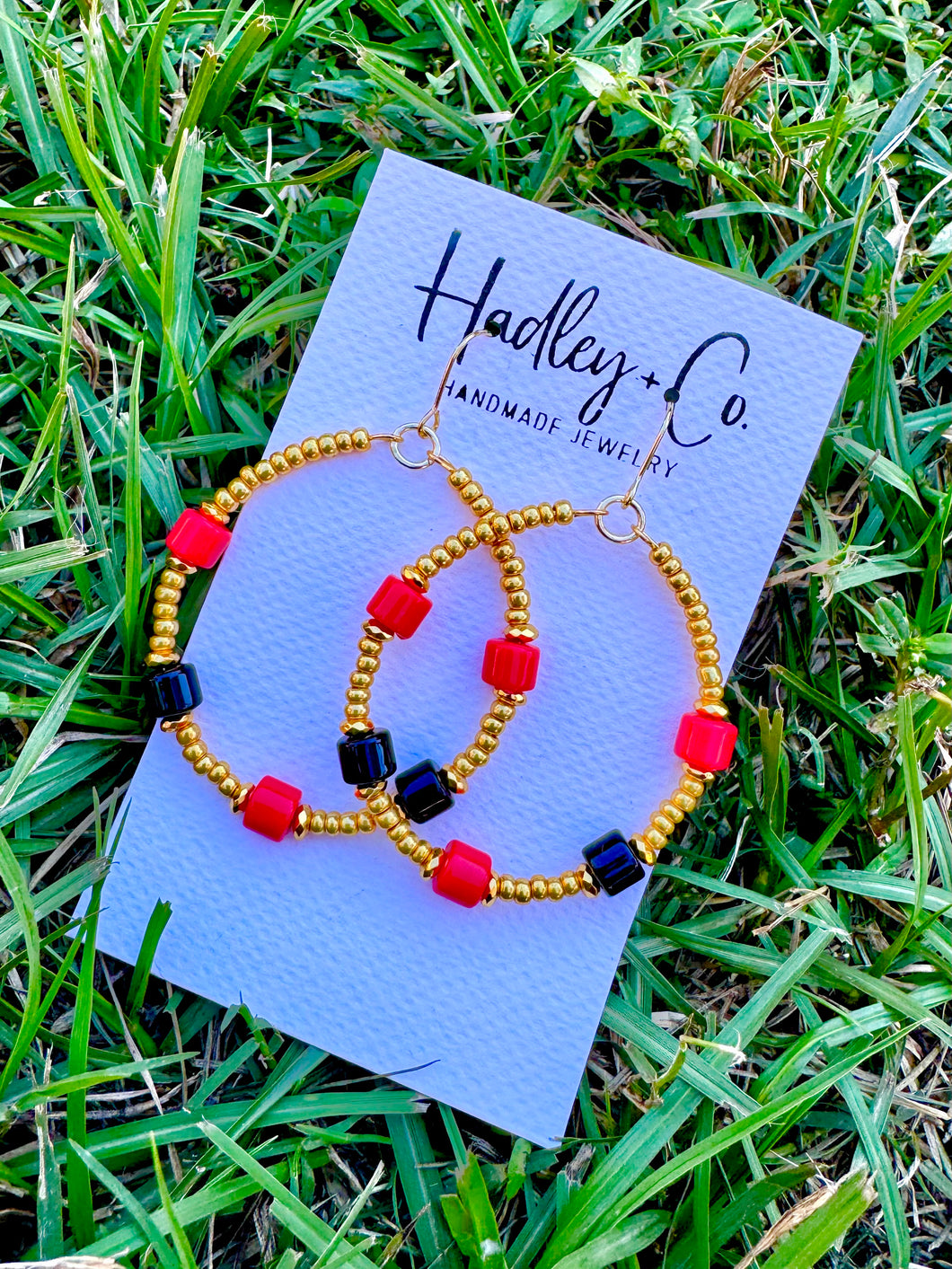 Game day beaded Hadley + co earrings