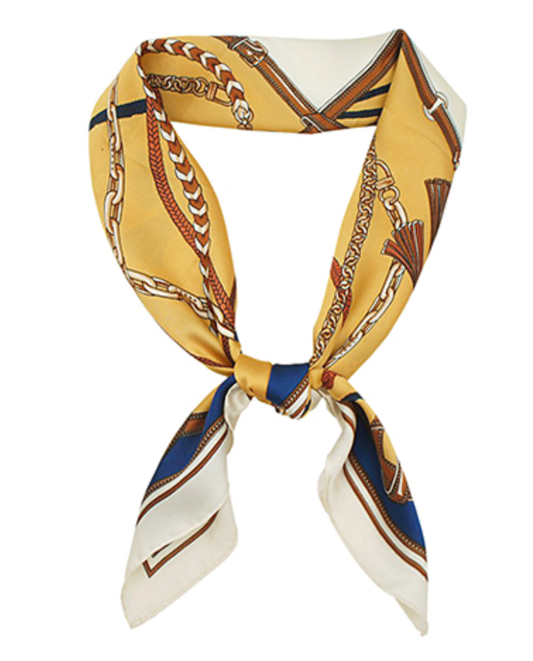 Gold blue scarf