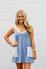 Load image into Gallery viewer, Blue romper dress- last chance
