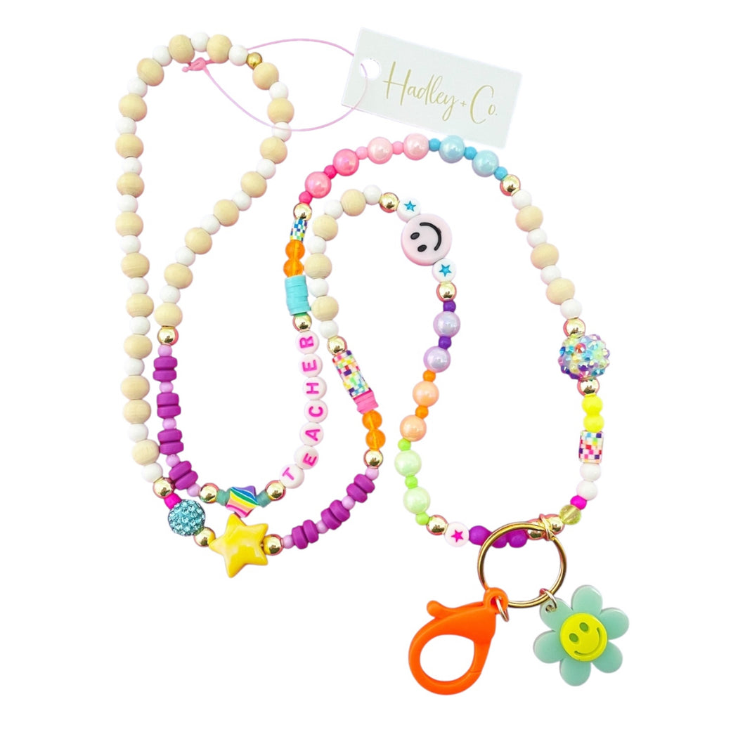 Colorful teacher lanyard