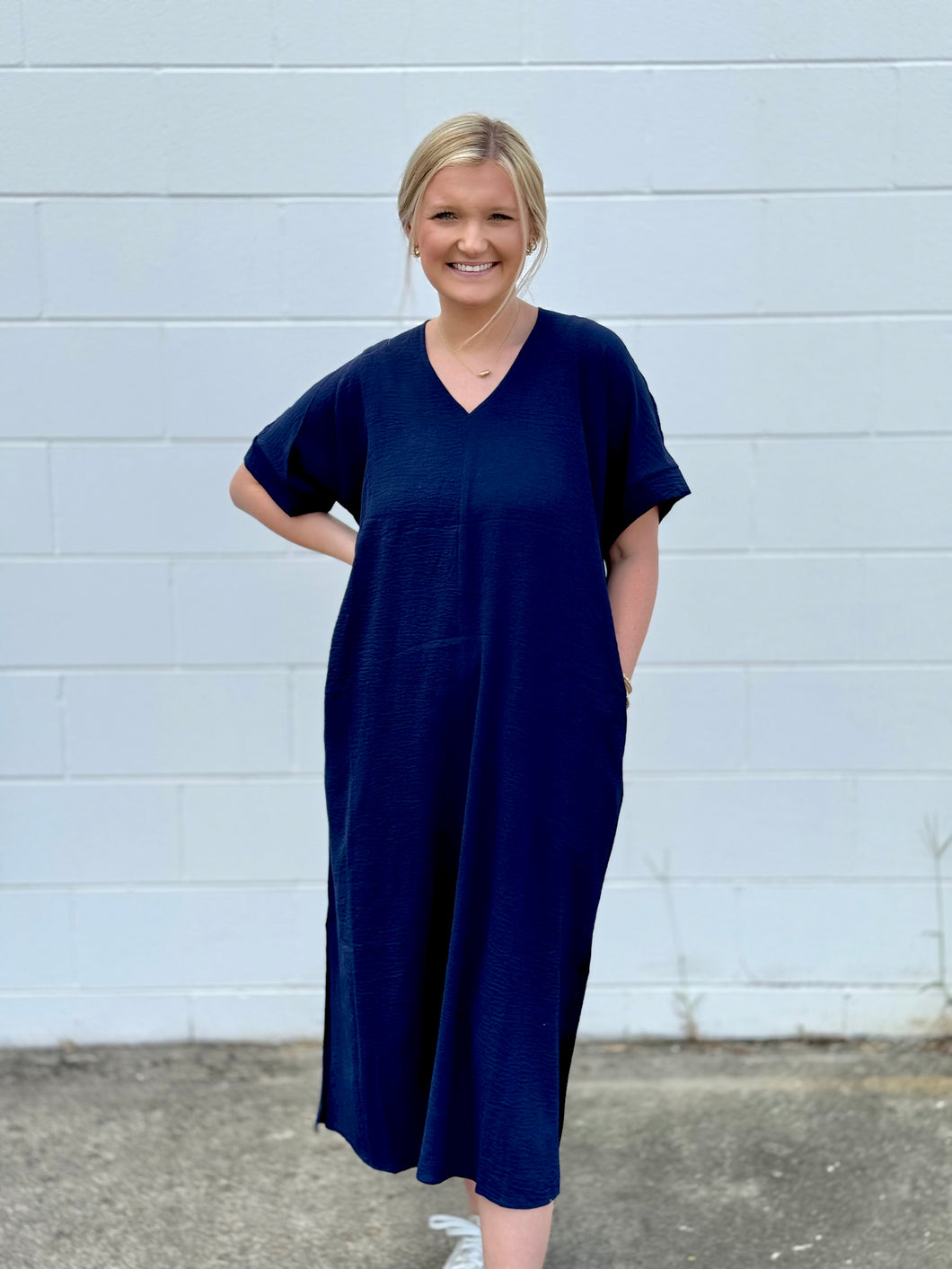 Navy oversized dress