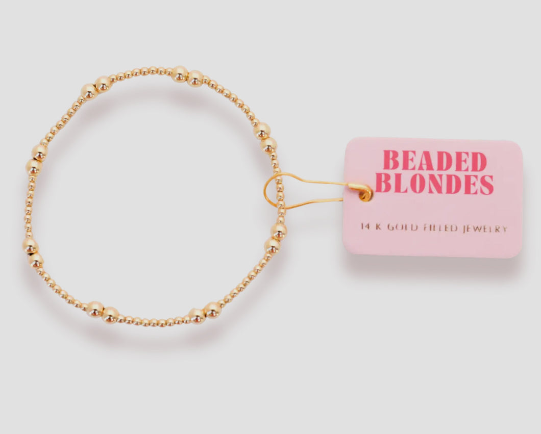 Leah bracelet- beaded blondes