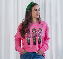 Load image into Gallery viewer, Pink sequin nutcracker long sleeve top
