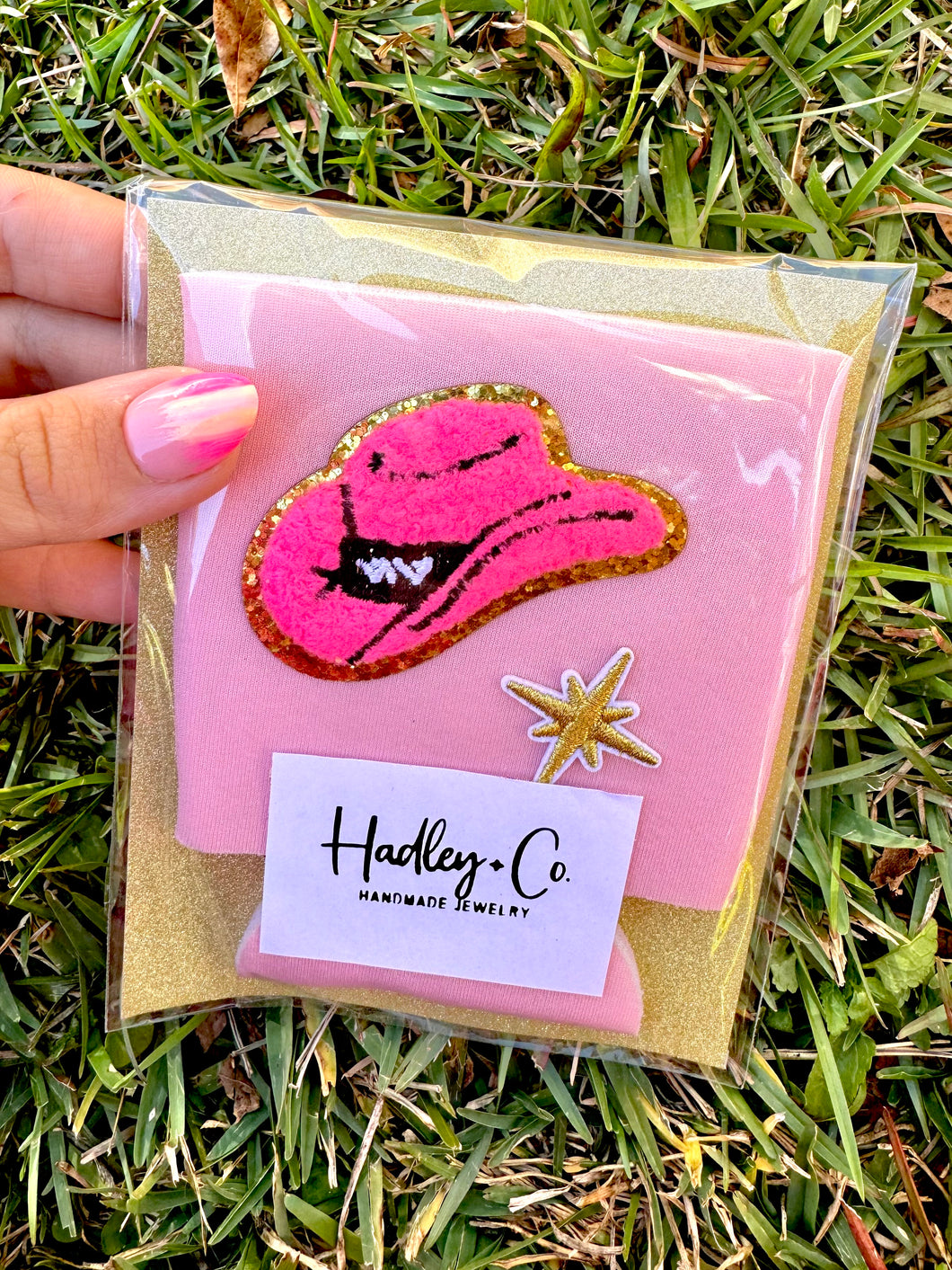 Cowgirl hat koozie- Hadley + co