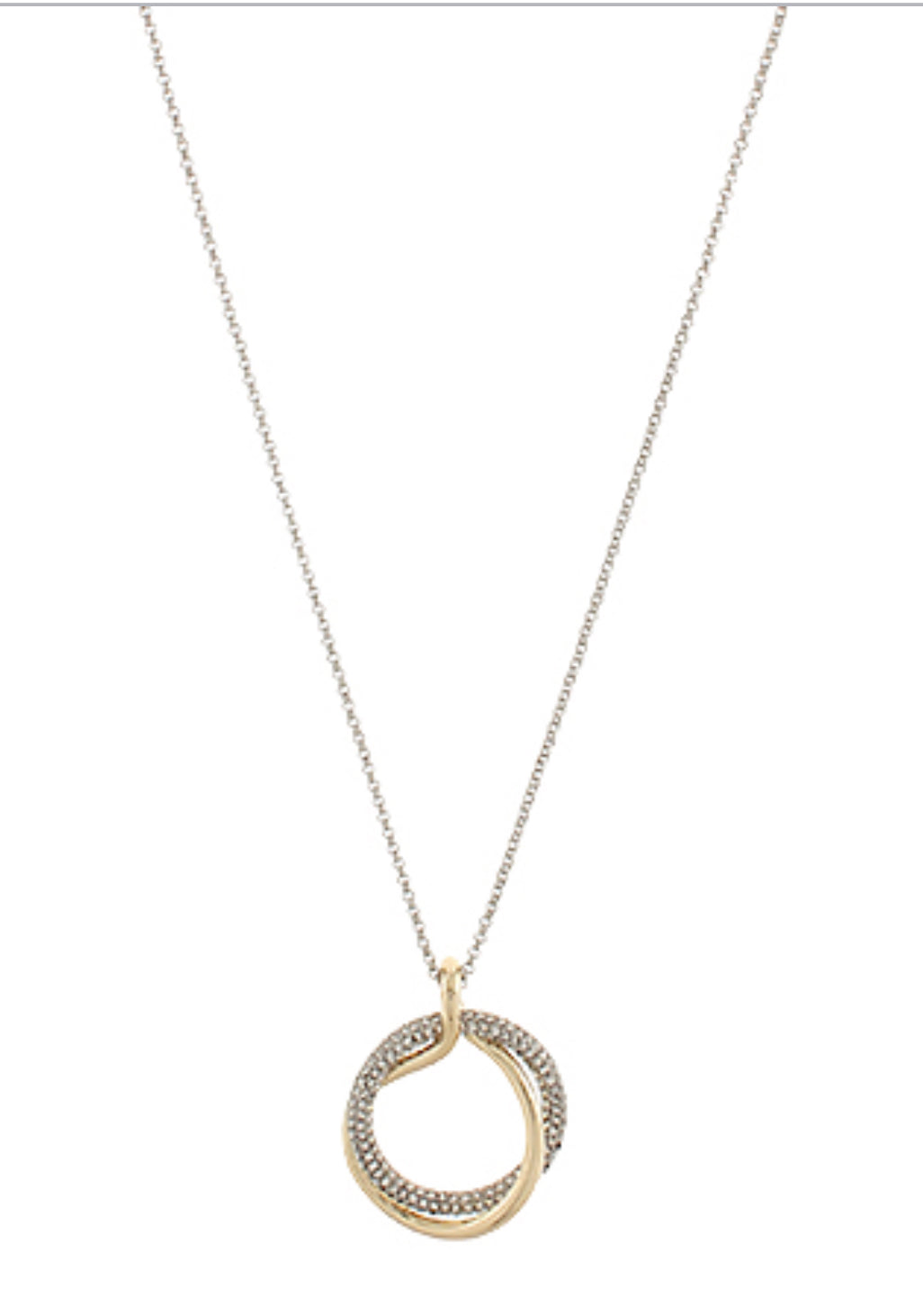 Dupe silver gold necklace