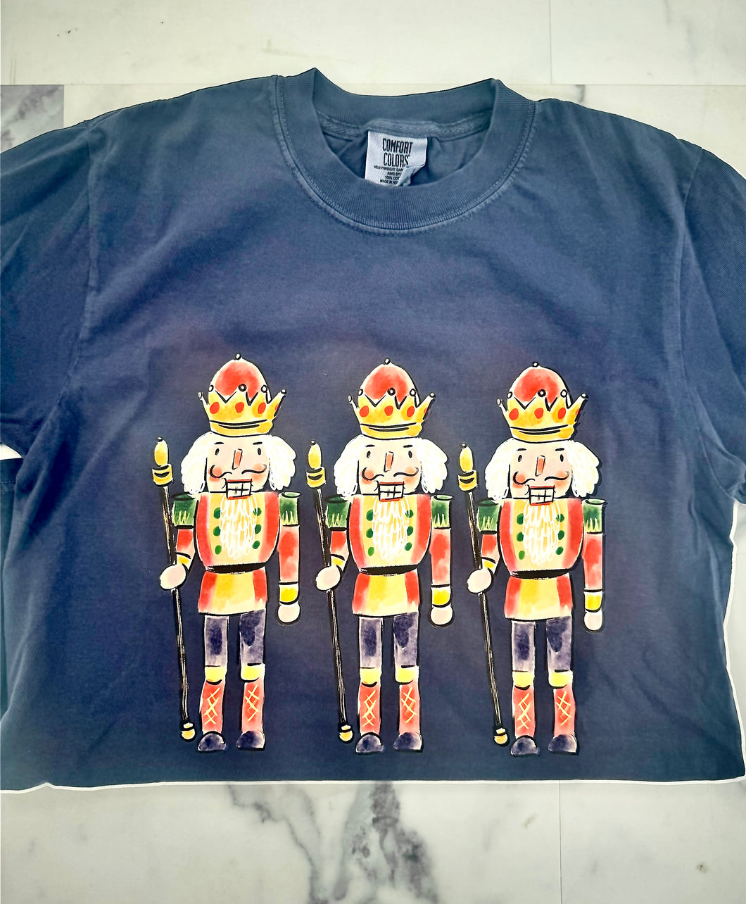 Navy nutcracker tee