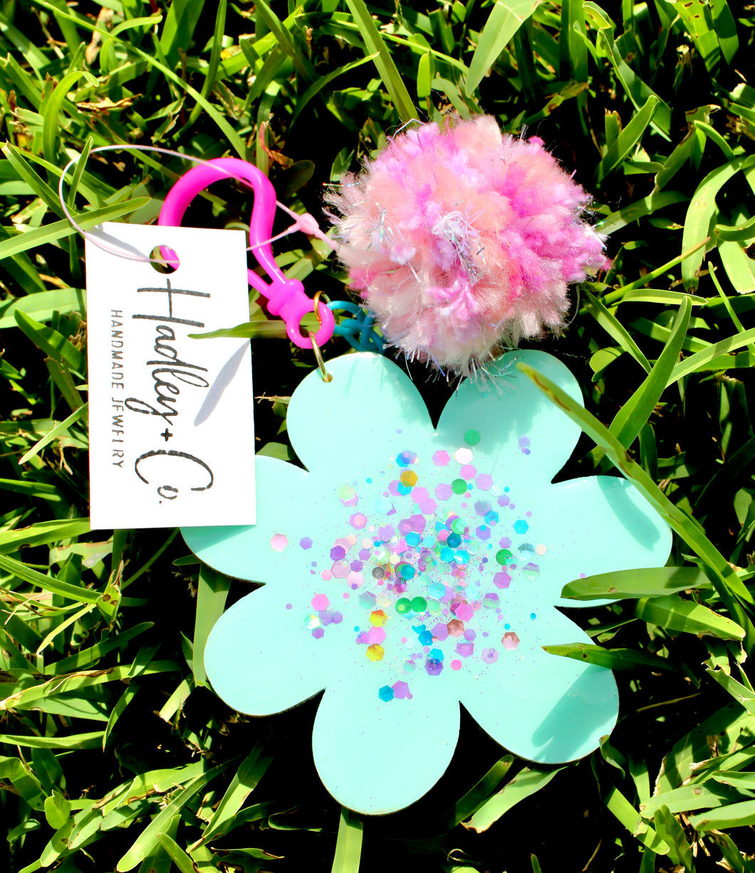 Mint confetti Hadley + co bag charm