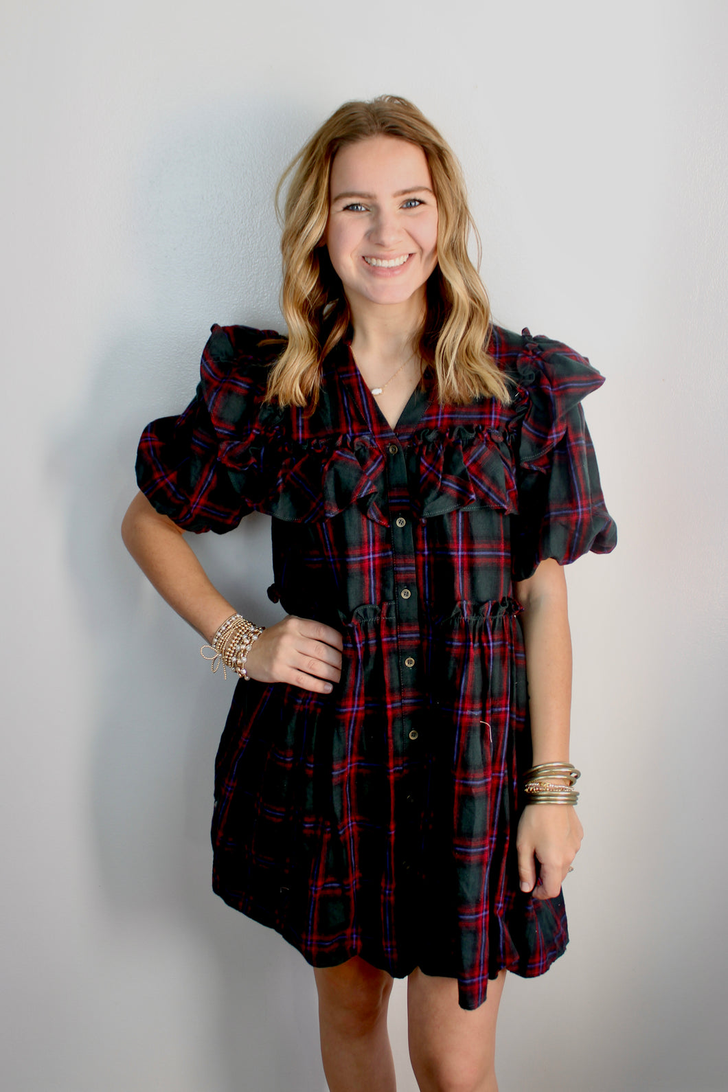 Christmas plaid dress