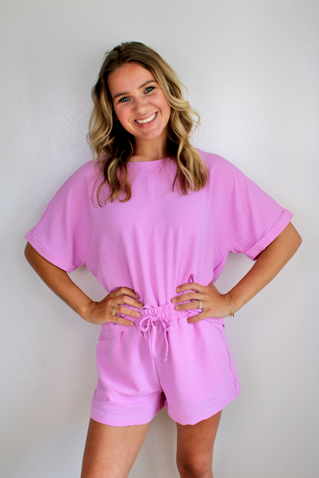 Mauve shorts set