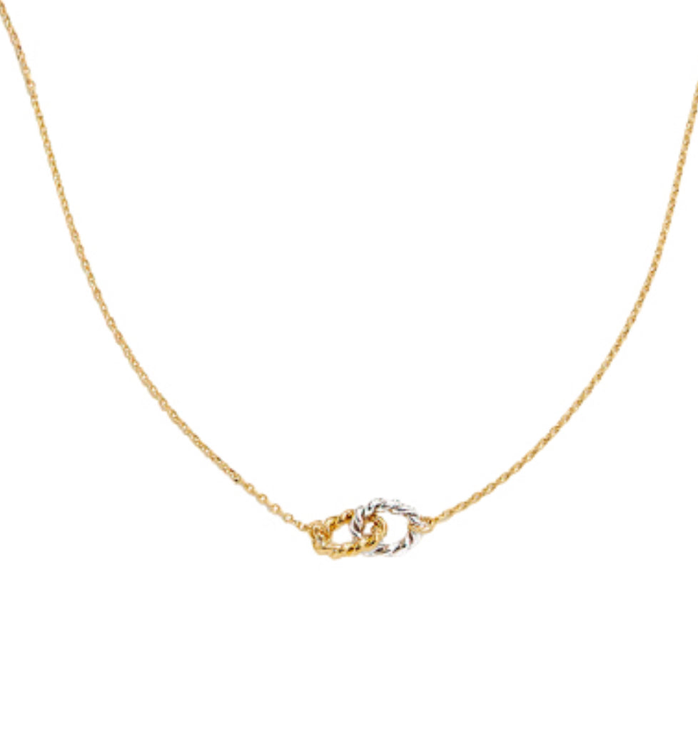 Gold cable necklace