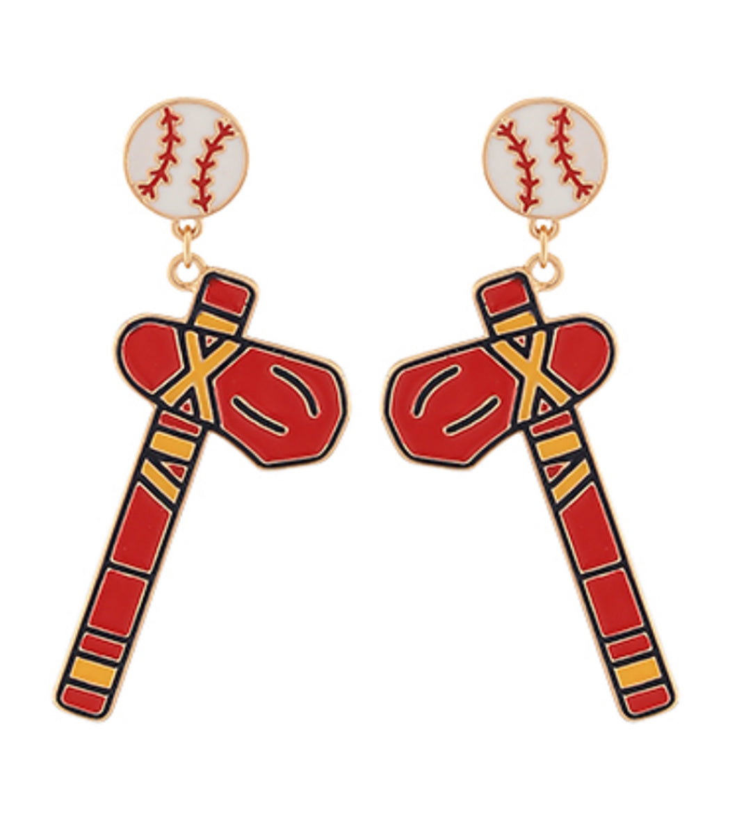 Metal tomahawk earrings