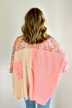 Load image into Gallery viewer, Pink multi fabric top
