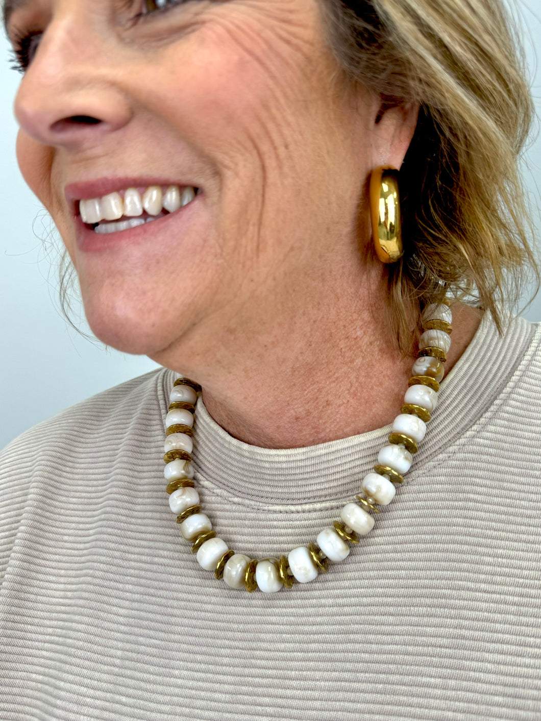 Ivory gold necklace hart designs