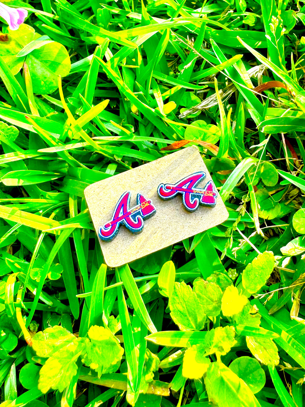 Braves stud earrings