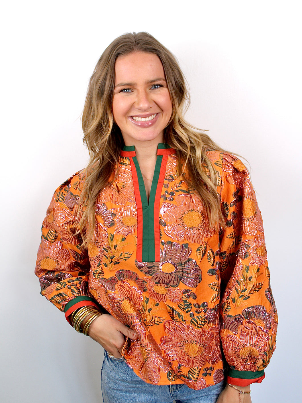 Orange foil top