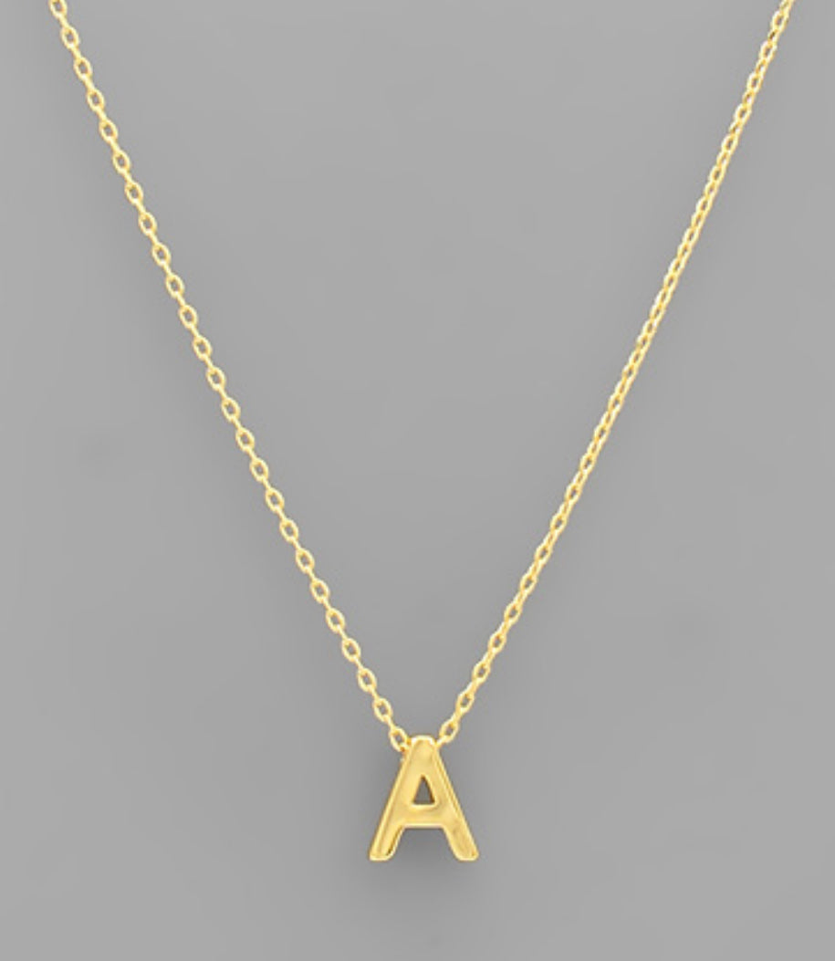 Gold initial necklace