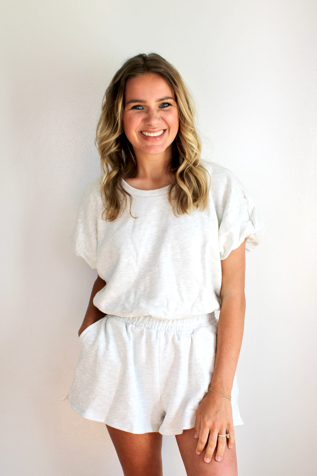 Light grey shorts set